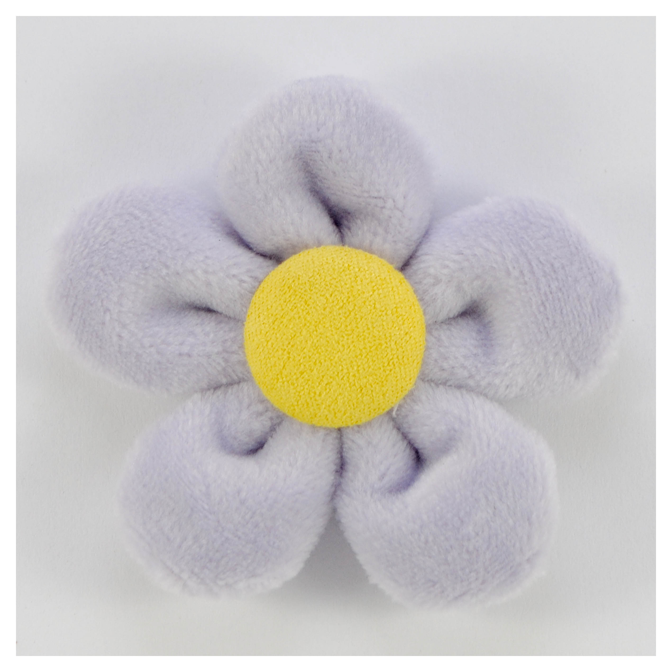 Аппликация тк. приш. дет. плюшевый цветок 5*5см, лиловый, желт., шт. Аппликации Пришивные Кружевные Вязаные