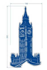 Шеврон махровый Big Ben, 28*14.9см, синий, шт. Нашивка Махровая