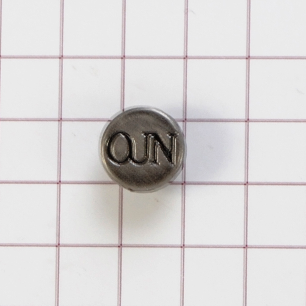 Хольнитен OUN 7 мм, лого вдавлен, Old Silver, шт. Хольнитен обувной