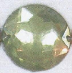 Стразы стеклянные пришивные №22 круглый лимонный (22мм), 1тыс.шт. Стразы пришивные