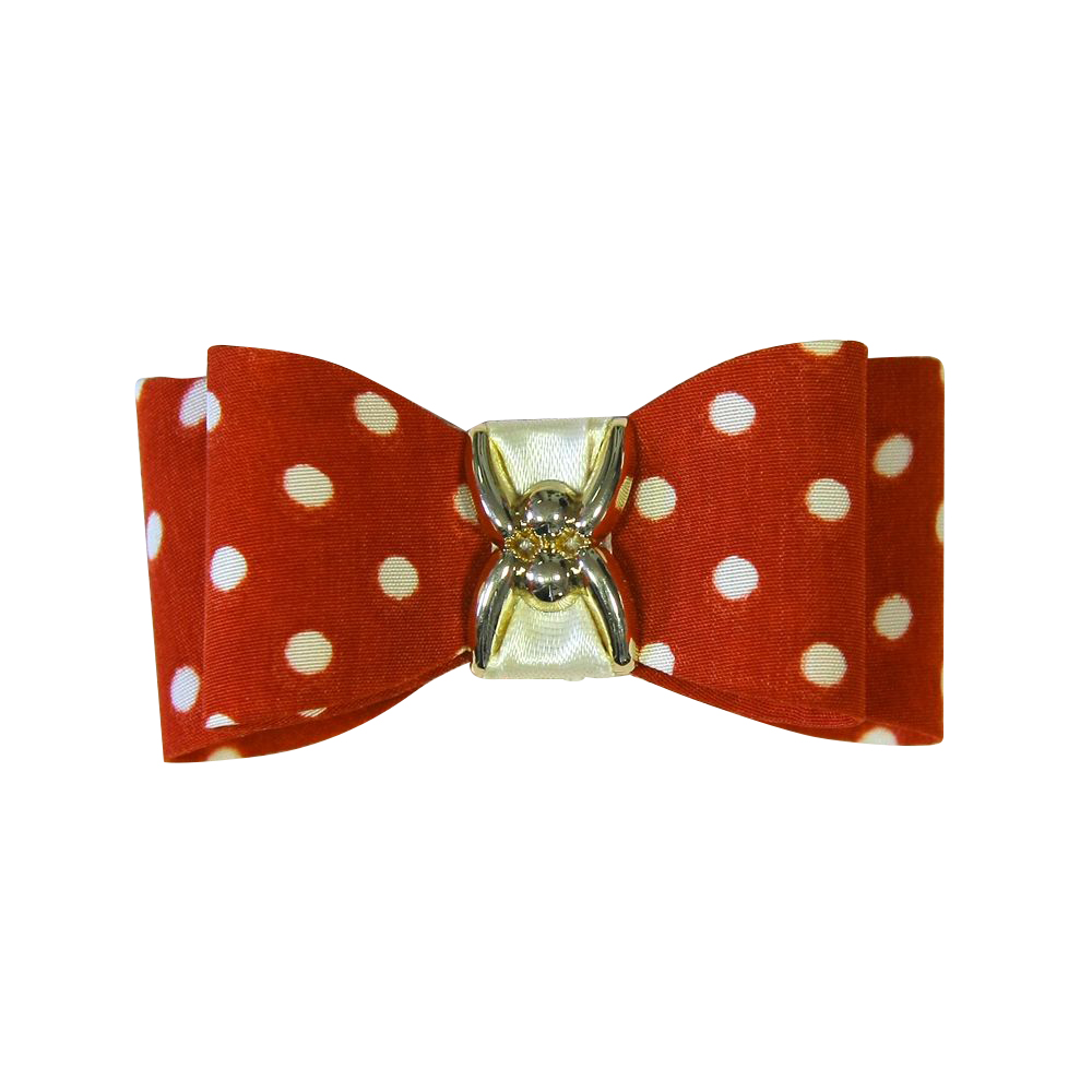 Аппликация декор обувная FF-232 красный бантик Горошек, шт. Аппликации Пришивные Цветы Банты