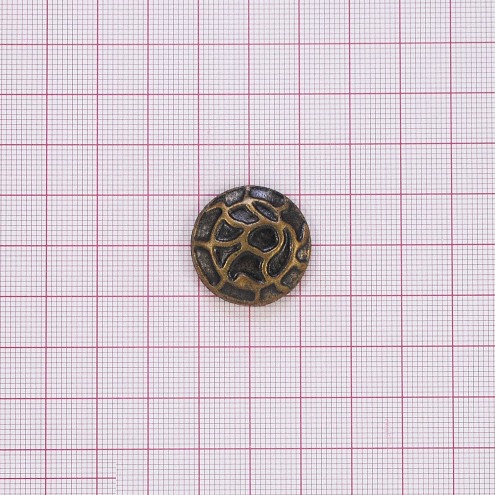 Пуговица TR-20-36 ant 22мм. Пуговица металлизированная