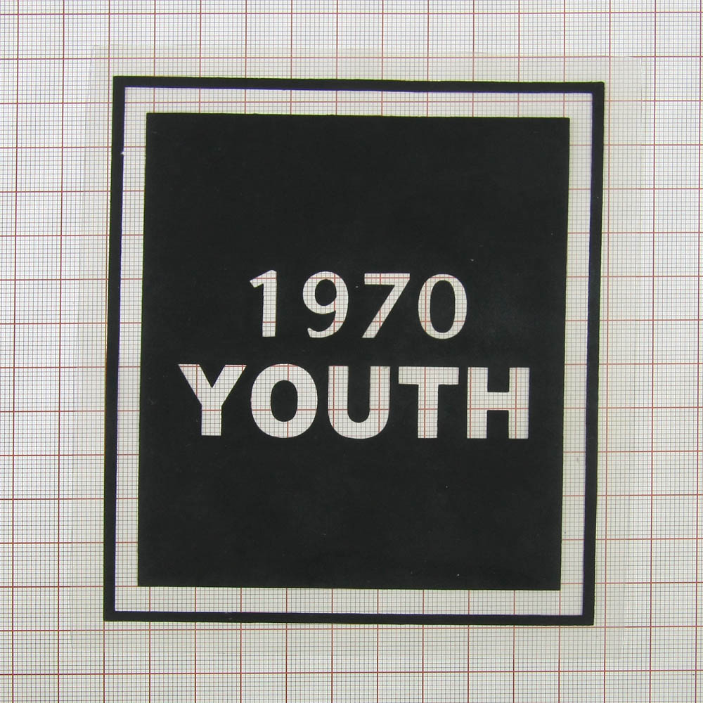 Аппликация клеенка пришивная прозрачная Youth 12*13,5см прозрачный лого и рамка, черный фон и рамка, шт. Аппликации Пришивные Резиновые