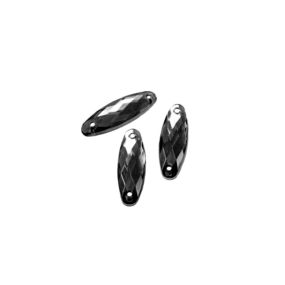 Стразы Д пришивн. овал 7*21мм серый 6, 1тыс.шт. Стразы пришивные