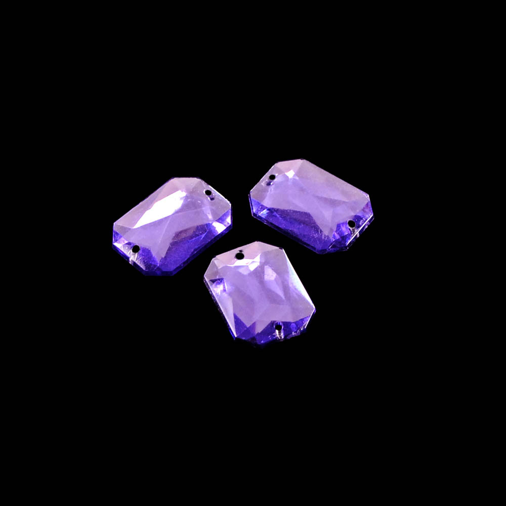 Стразы Д пришивн. многогран. 18*25мм св-фиолет 34, 1тыс.шт. Стразы пришивные