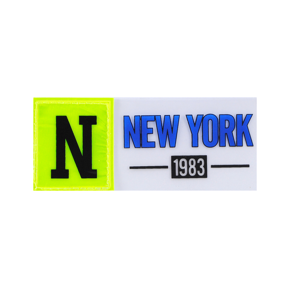 Лейба клеенка NEW YORK 1983, 9,5*4см, черный, салатовый, синий, прозрачный, шт. Лейба Клеенка