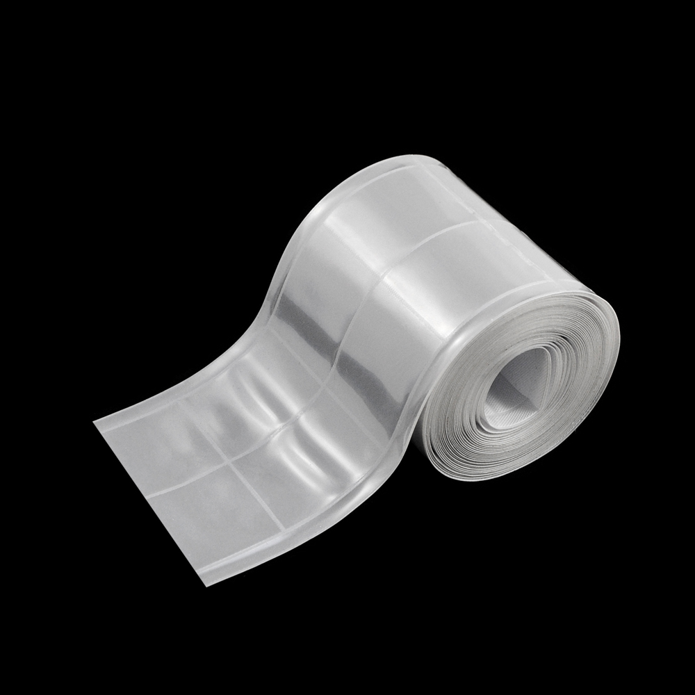 Тесьма клеенка светоотражающая Квадраты, 5см серебряный, ярд. Тесьма