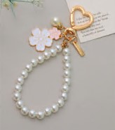 Брелок с сердцем, золото, бусины, шт. Подвески