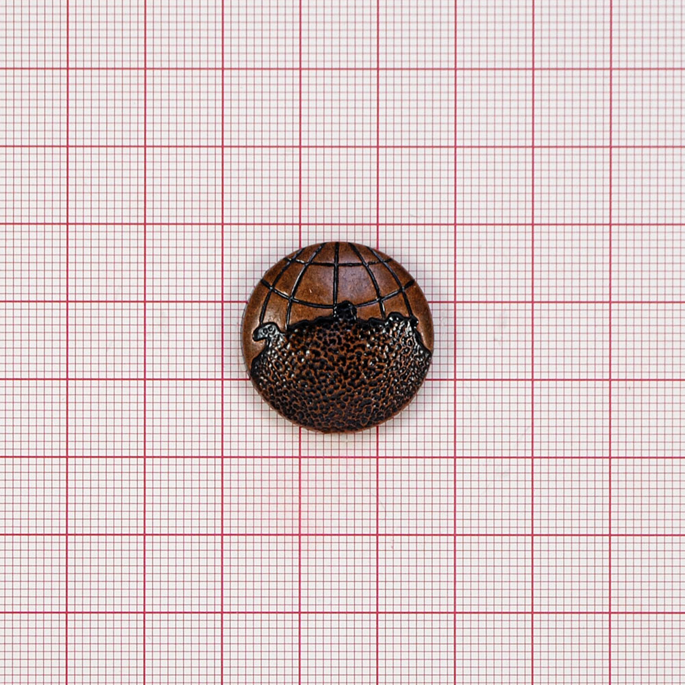 Пуговица TR-1048-40 Глобус MEDN 24мм. Пуговица металлизированная