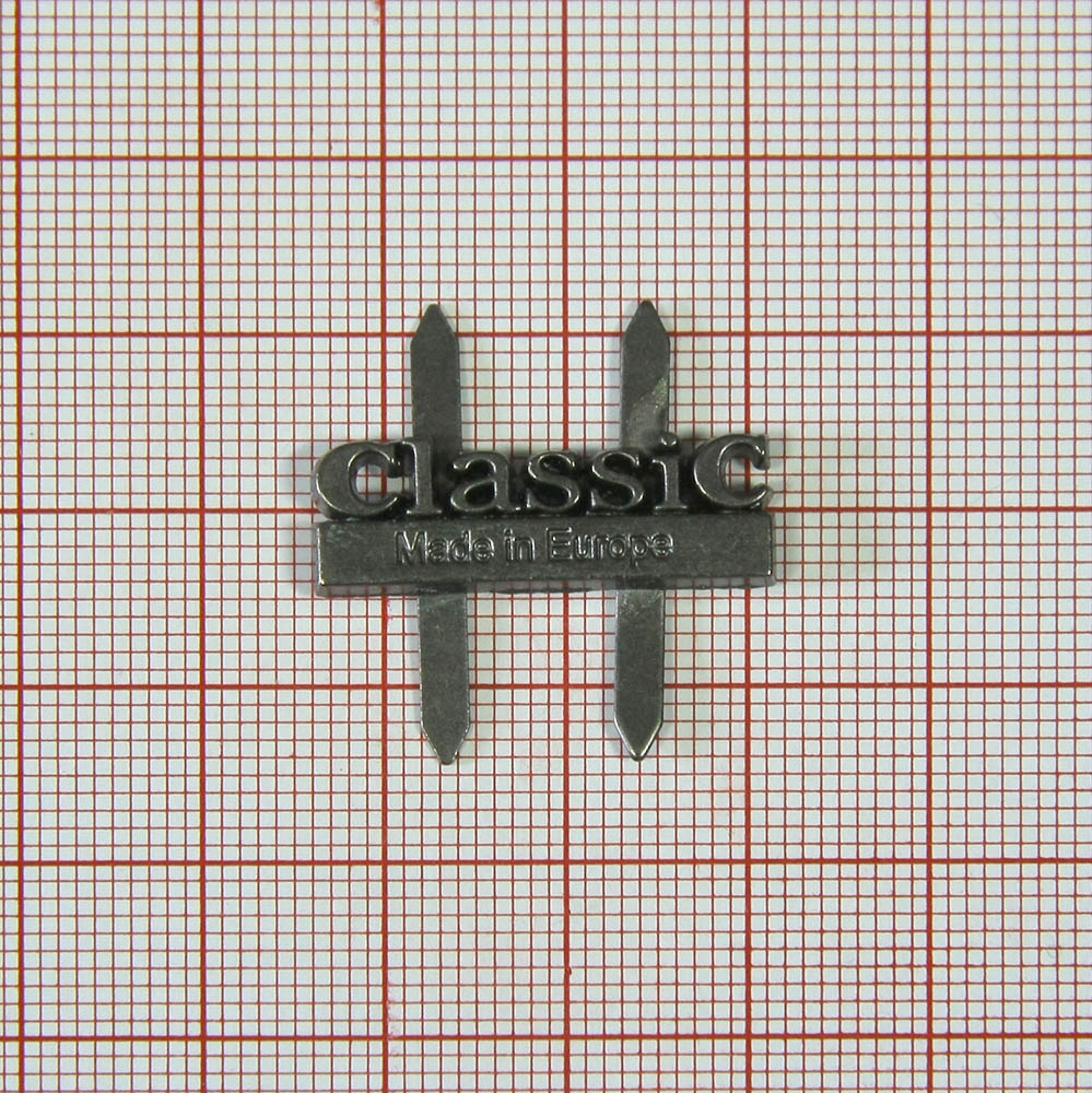Краб металл CLASSIC, black nikel, 2,5*0,8см, шт. Крабы Металл Надписи, Буквы