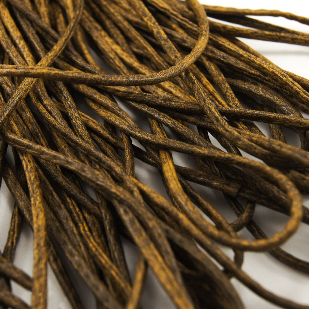 Тесьма к/зам. прошитая мат. бежевый меланж / 40м. Тесьма Кожзам, Кожа