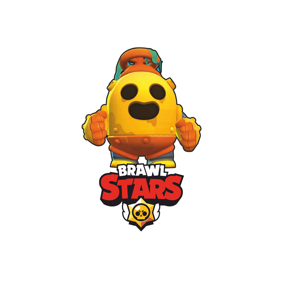 Термоаппликация Brawl Stars №15-1 Робо Спайк маленький 6*9см, шт. Термопереводки Детские