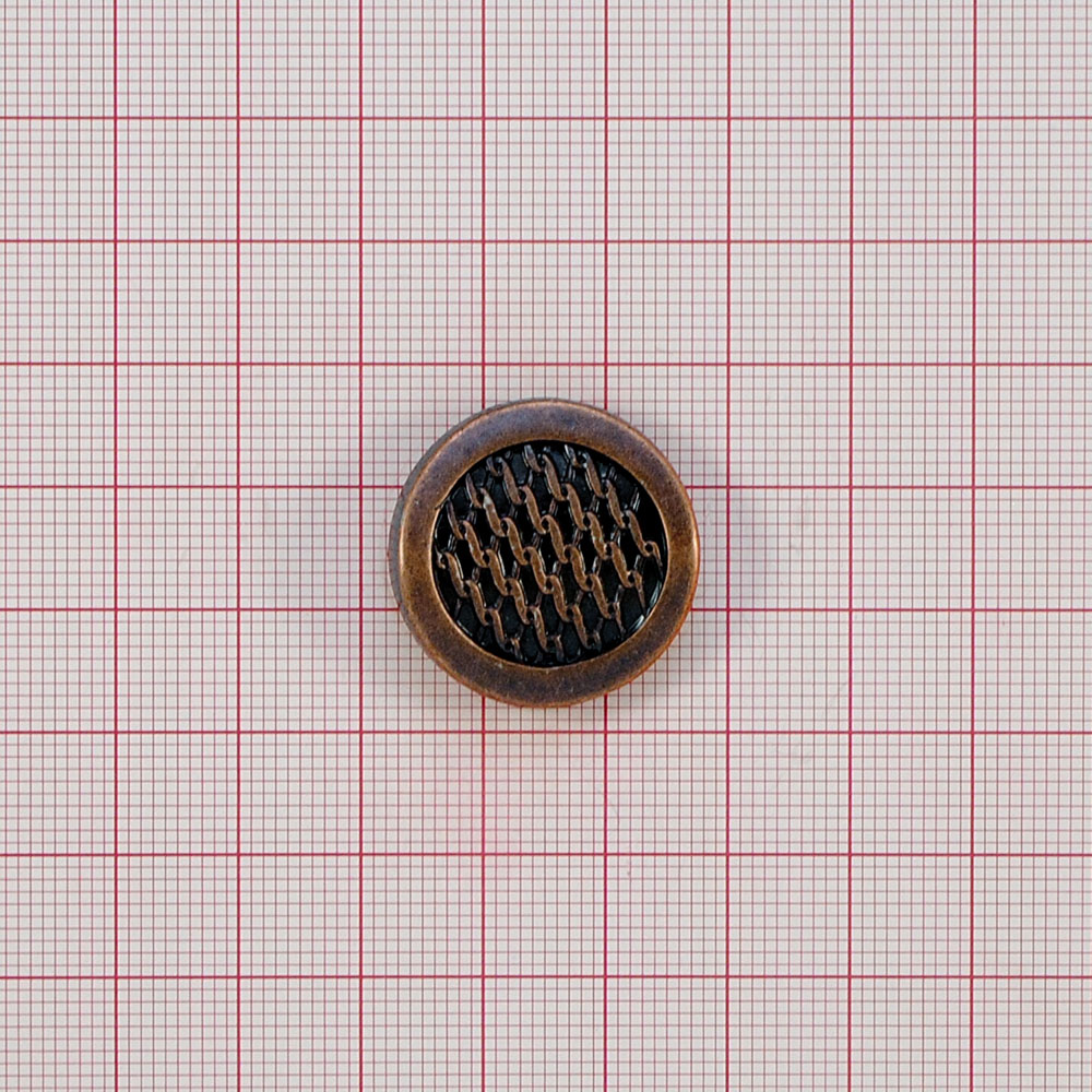Пуговица TR-1054-40 Сетка MEDN 24мм. Пуговица металлизированная