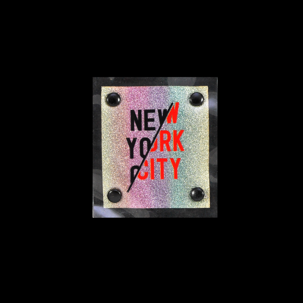Лейба клеенка NEW YORK CITY 5,3*6см, прозрачный, черный, красный, розовый, голубой шт. Лейба Клеенка