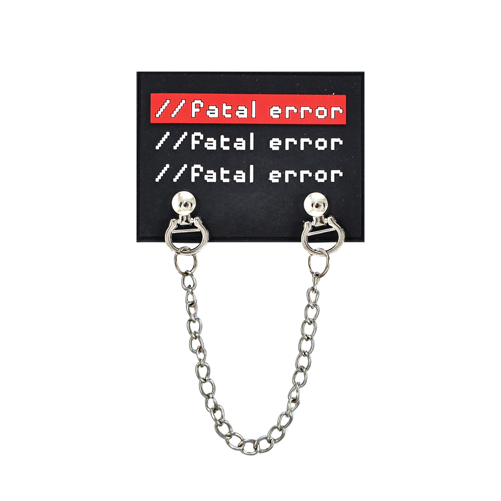 Лейба резиновая с подвеской цепь, FATAL ERROR, 6*8см, черный, красный, белый, серебро, шт. Лейба Резина