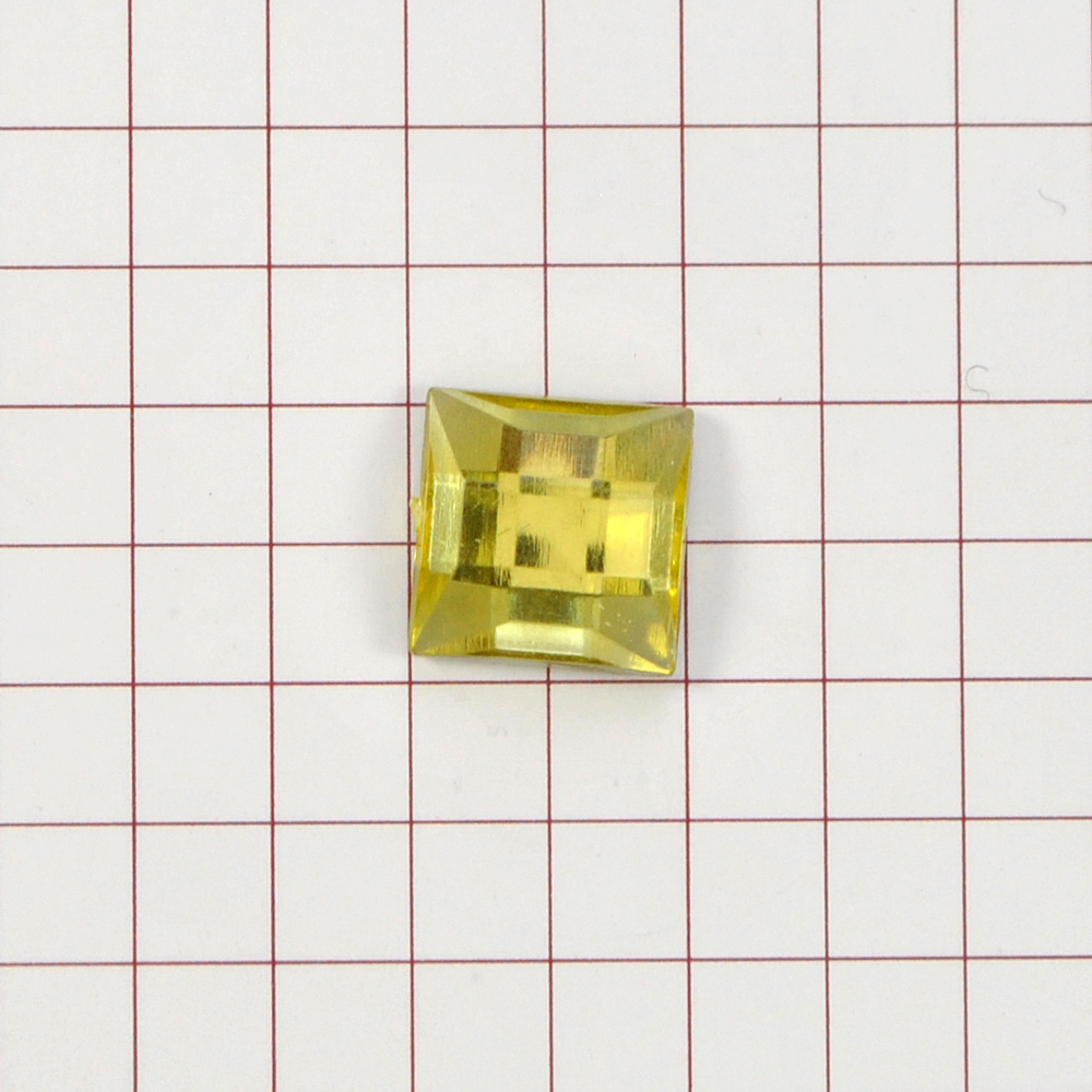 Стразы Д на клей, квадрат 10*10мм лимон 23, 1тыс.шт. Стразы на клей