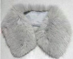 Воротник мех, 9*50см,  серый, шт. Воротники