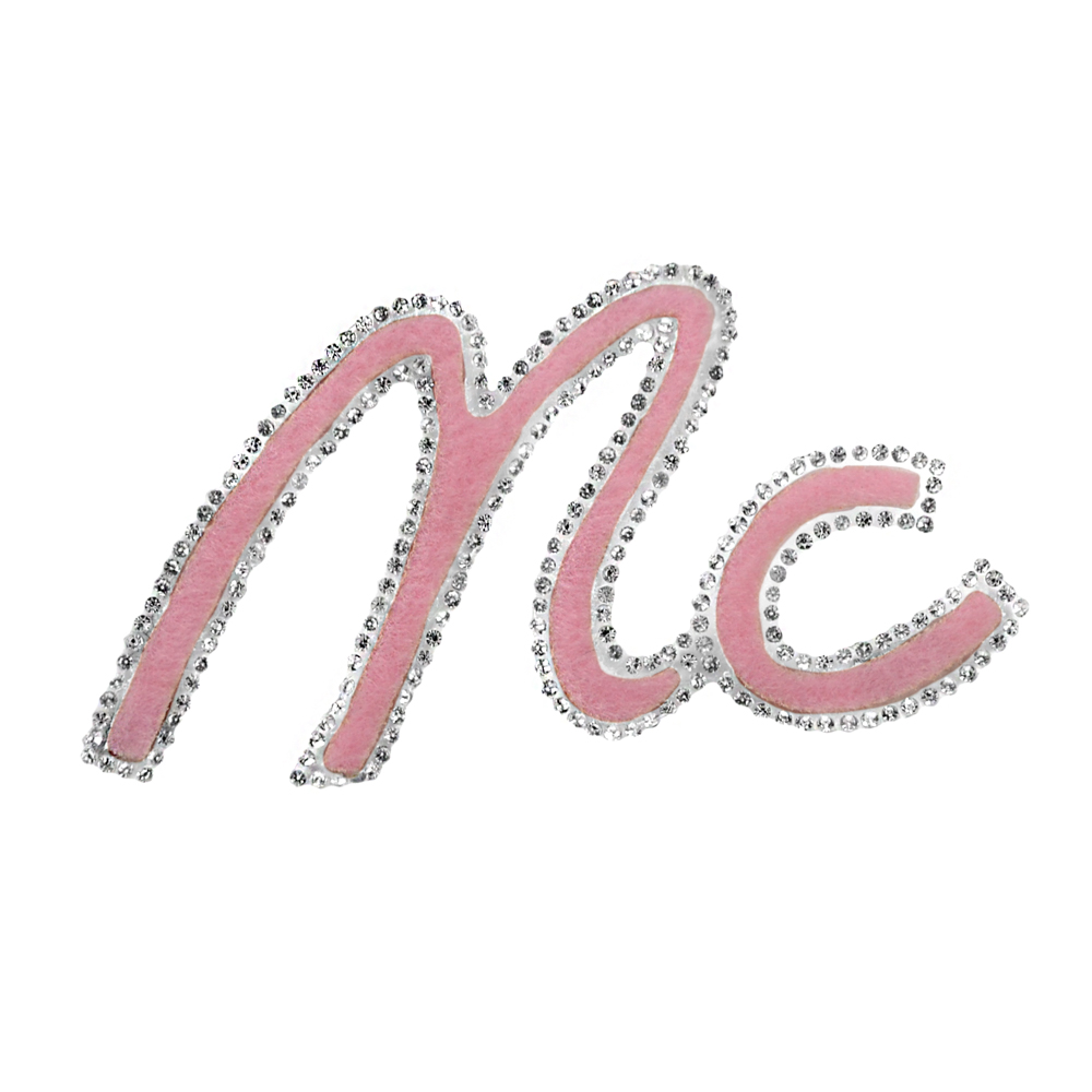 Аппликация клеевая войлок Mc 11*8,5см розовый, кристалл камни, шт. Аппликации клеевые Ткань, Кружево
