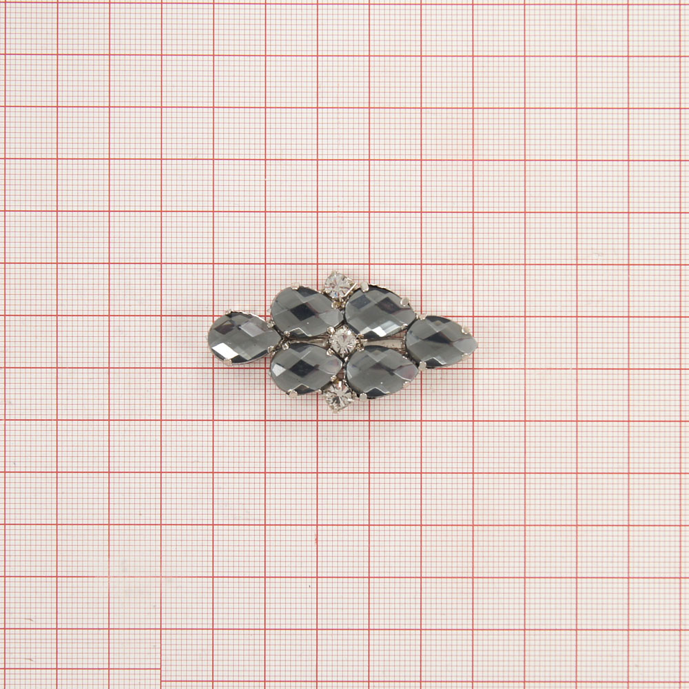 Краб металл HW-2369 краб NIKEL. Крабы Металл Стразы