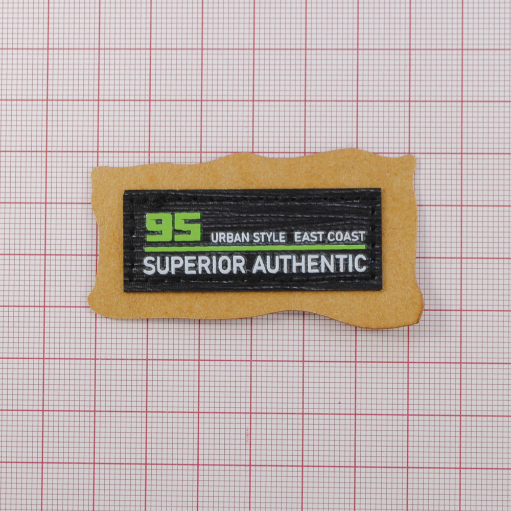 Лейба к/з Superior authentic, 6,5*3,5см, чёрн., бел., беж., зел., шт. Лейба Ткань