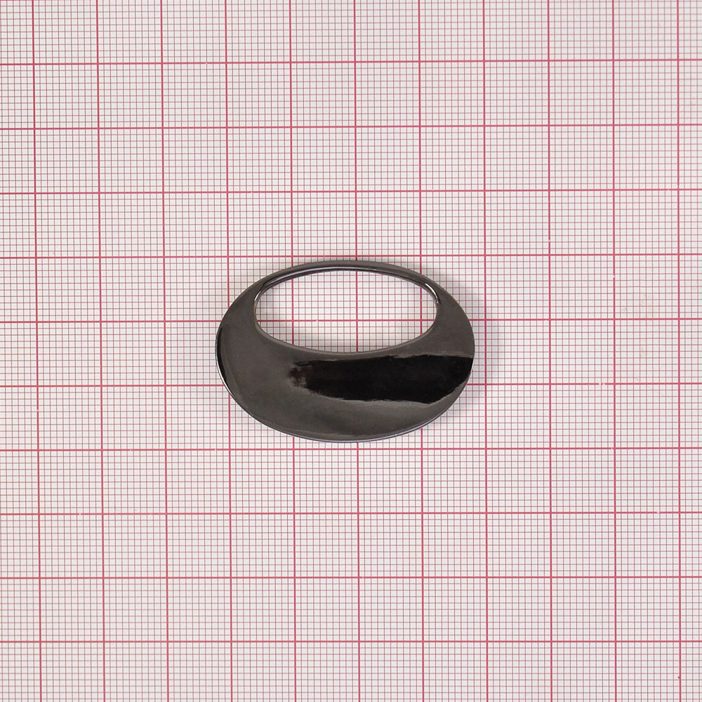 Краб металлический 3786 Сумочка овал BLACK NIKEL, шт . Крабы Металл Геометрия