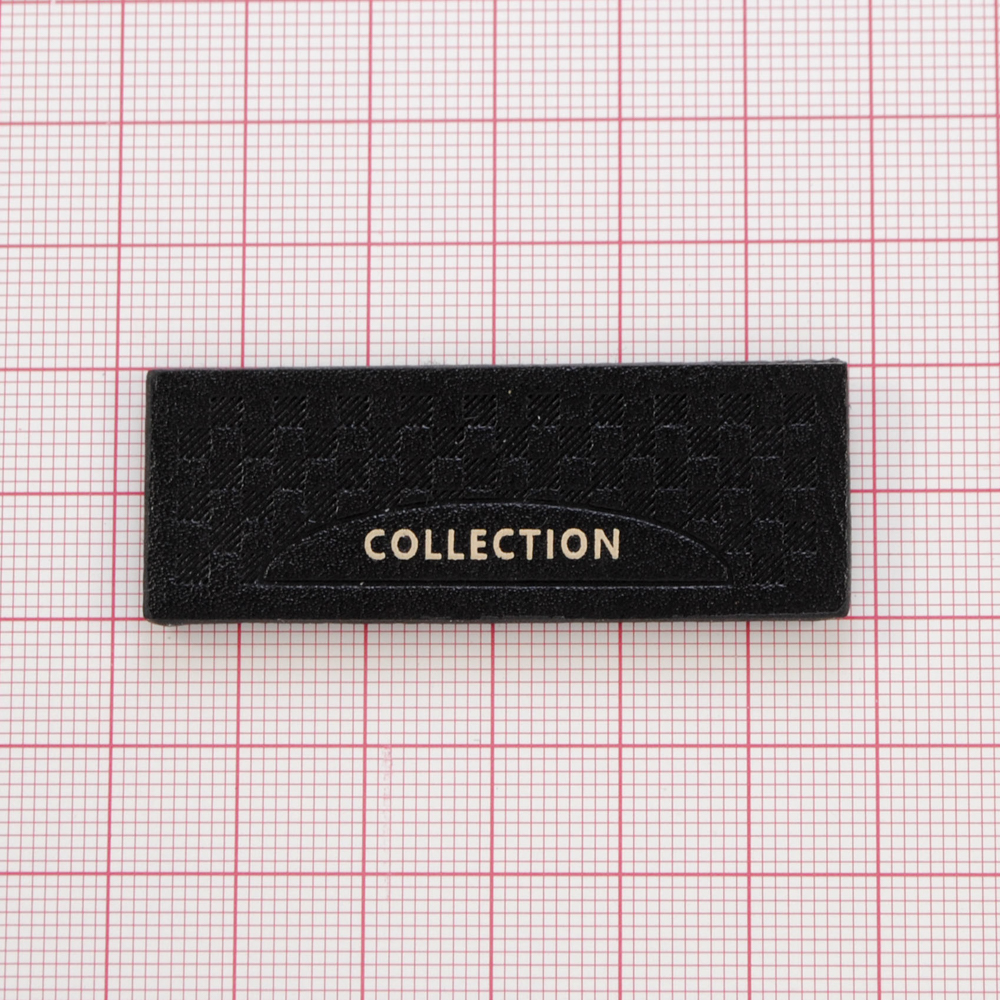 Лейба кожзам Collection, 5,5*2см, черный, бежевый, шт. Лейба Кожзам