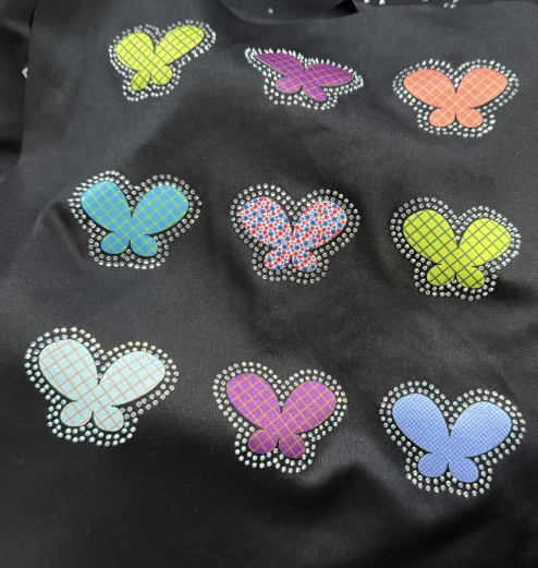 Аппликация композит, клеевая, Бабочки (в ассортименте), 3,5*5см, DTF, SS6 62612, сублимация, королевский атлас, лазер, шт. Аппликация композит