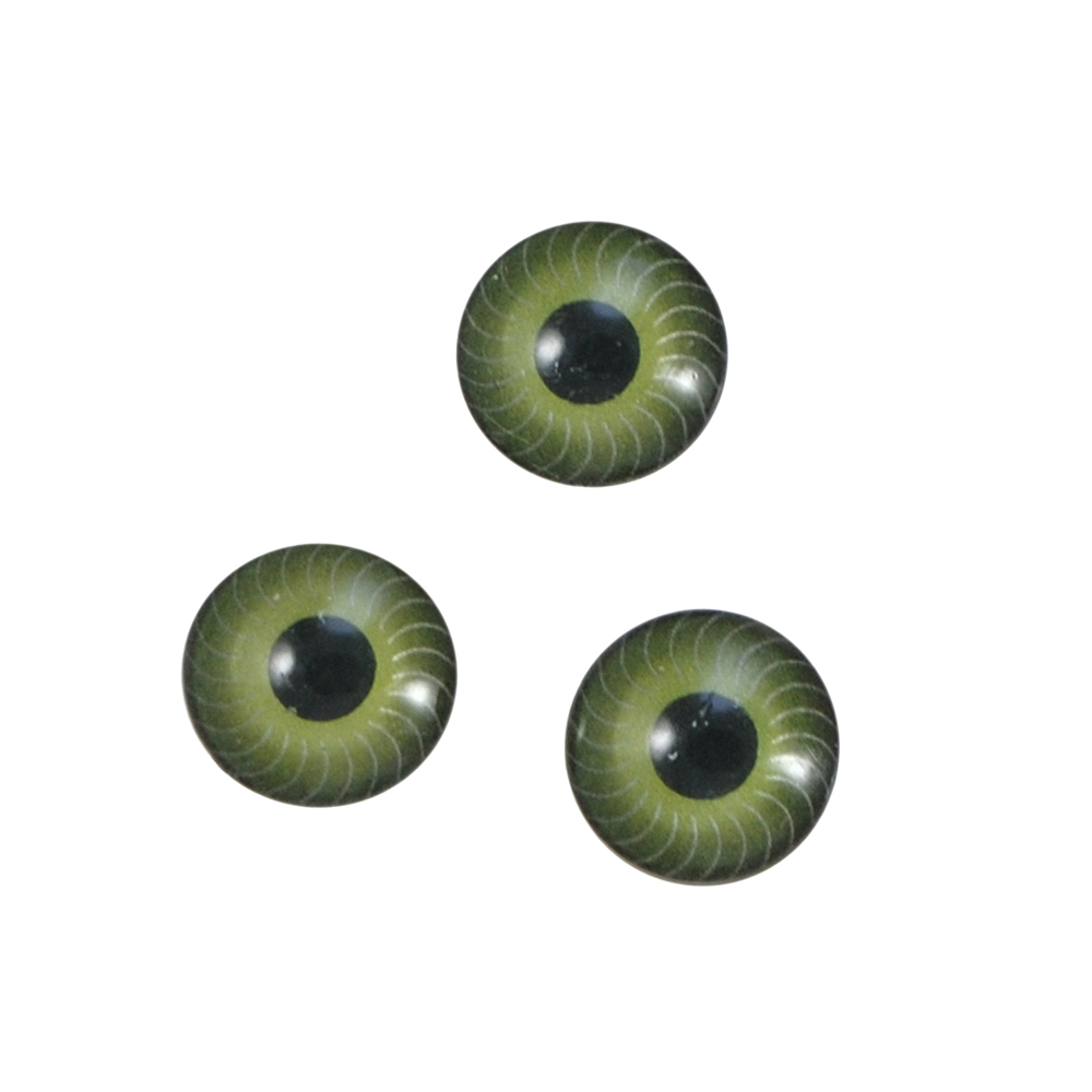 Глаз цветная радуга, круглый 12мм зеленый, 1тыс.шт. Глазики круглыей цветная радуга