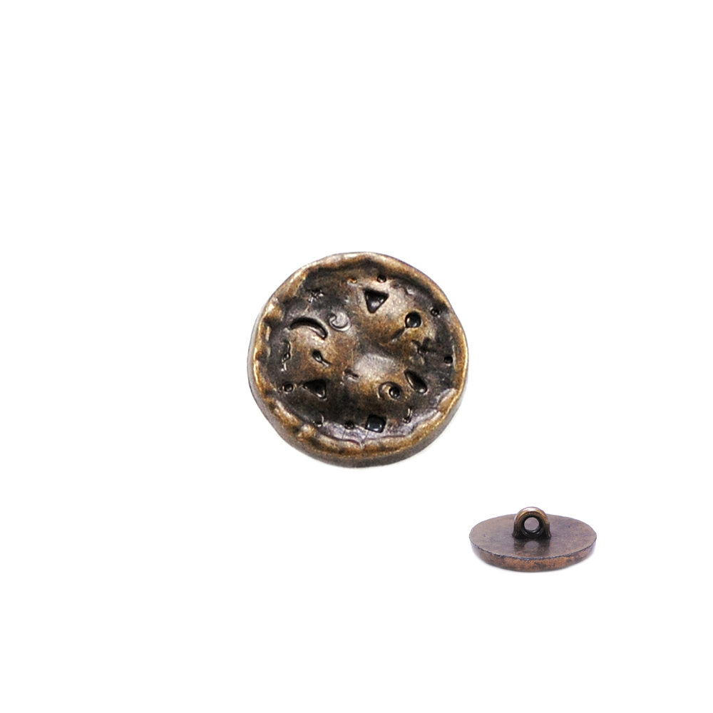 Пуговица TR-17-36 ant 20мм. Пуговица металлизированная