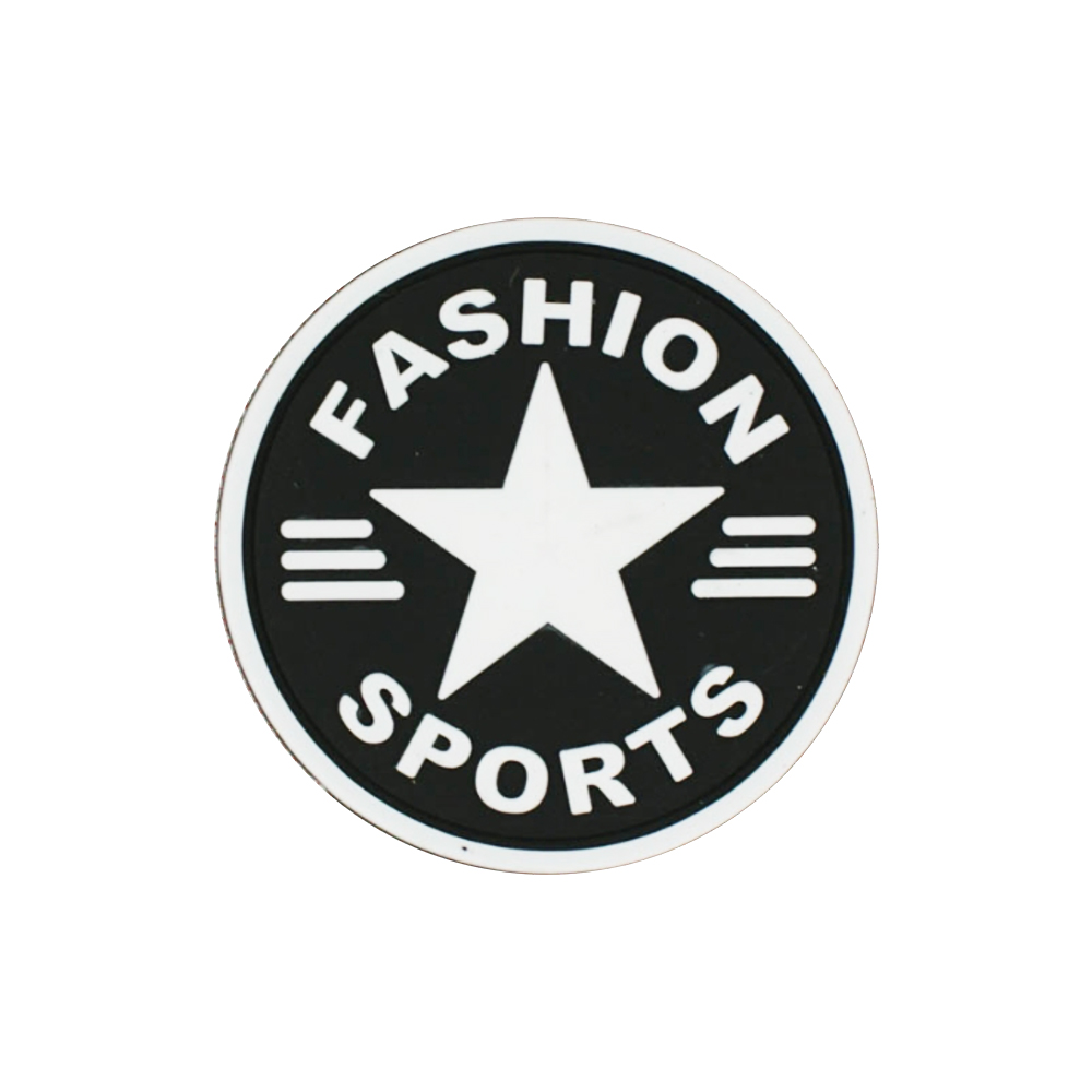 Лейба рез. Fashion Sport звезда кругл. 5,5см черный, белый, шт. Лейба Резина