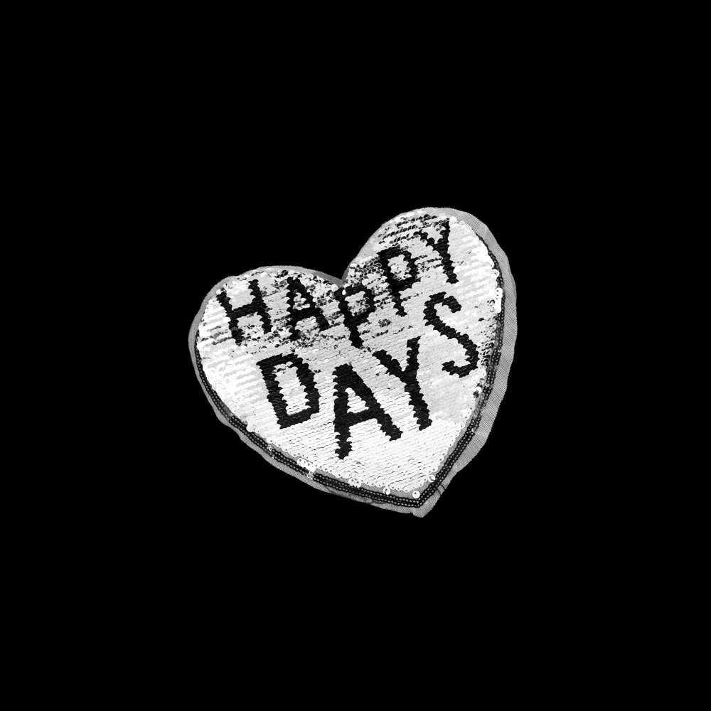 Аппликация пришивная пайетки Сердце I love you 21*18см белый, красный, зеленый, шт. Аппликации Пришивные Пайетки