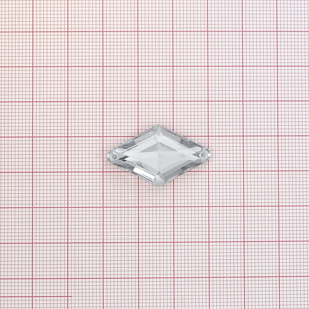 Стразы Д пришивн. ромб 18*30мм бел.кристал 38, 1тыс.шт. Стразы пришивные