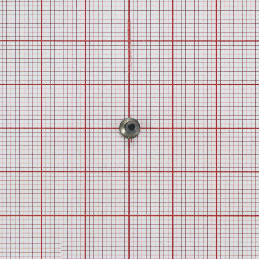 Украшение металл Камень 3мм NIKEL, графит /выпуклый над металлом/, 1т.шт. Декор Металл на ножке (для кожи, резины, ткани)
