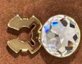 Украшение для пуговицы, 15мм, золото, камень белый. шт. Украшение для пуговицы