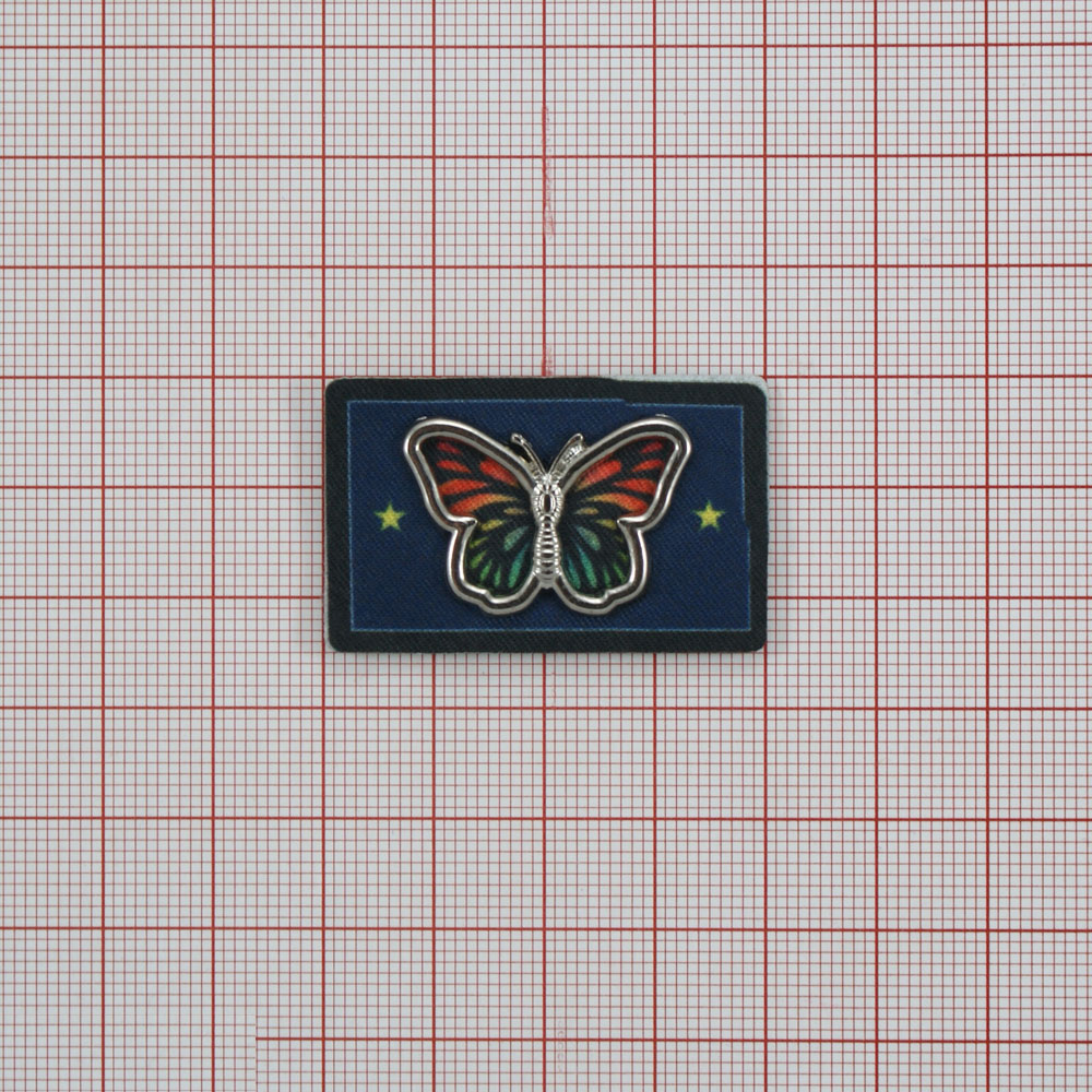 Лейба п/у, металл Бабочка 2,5*4см черный, красный, темно-синий, зеленый, nikel. Лейба Кожзам