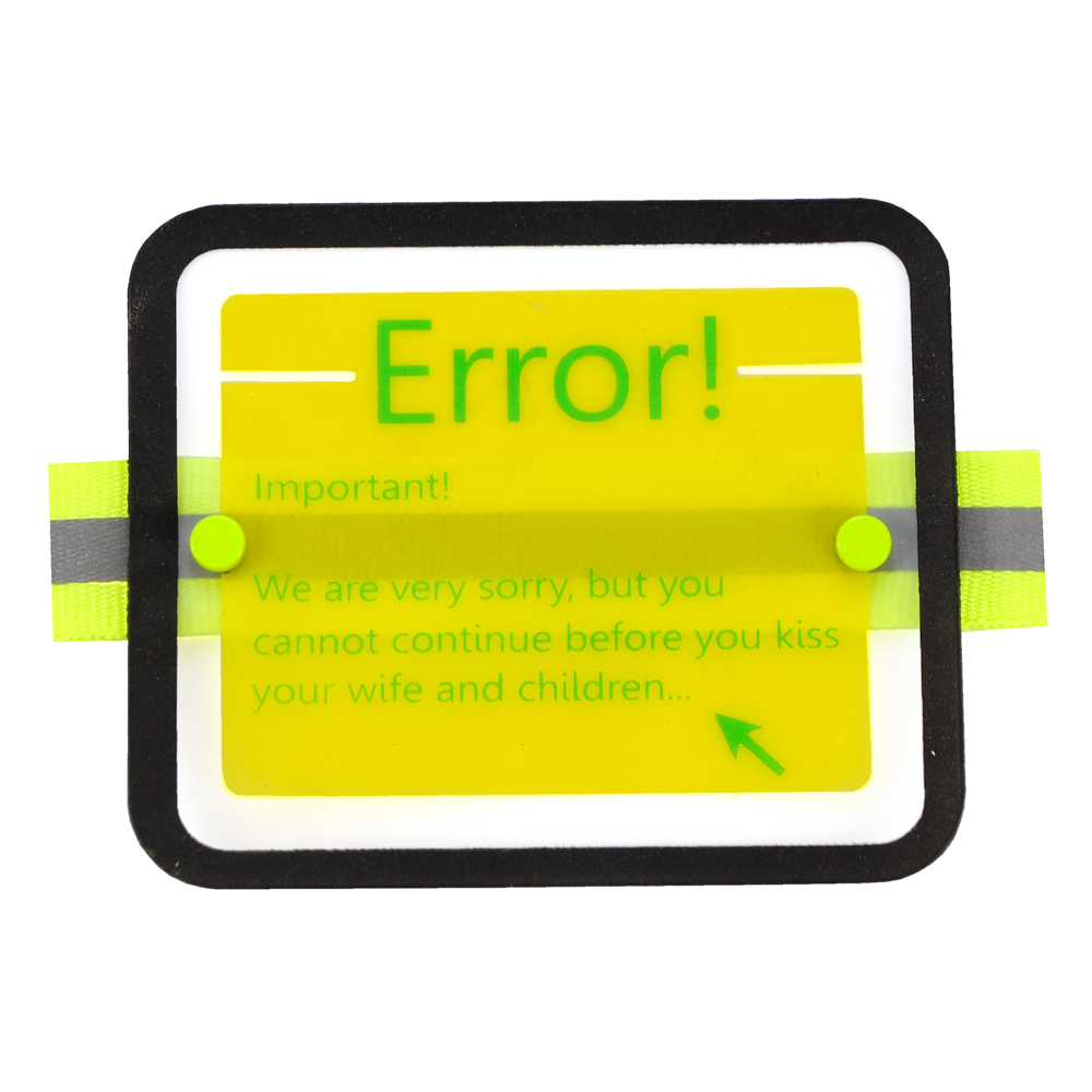 Лейба клеенка Error 7,5*9см, черный, желтый, зеленый, салатовый  шт. Лейба Клеенка