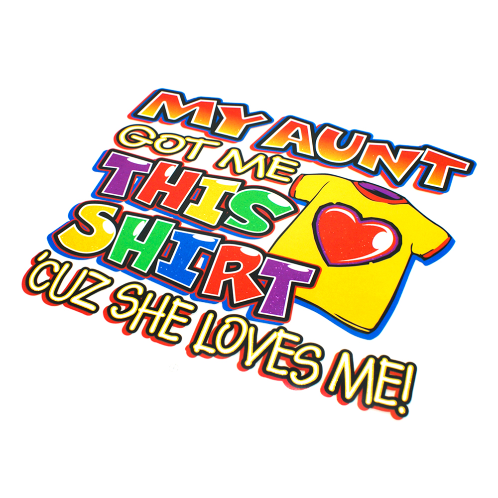 Термоаппликация My aunt got me this shirt 19,5*16,2см.. Термопереводки Надписи