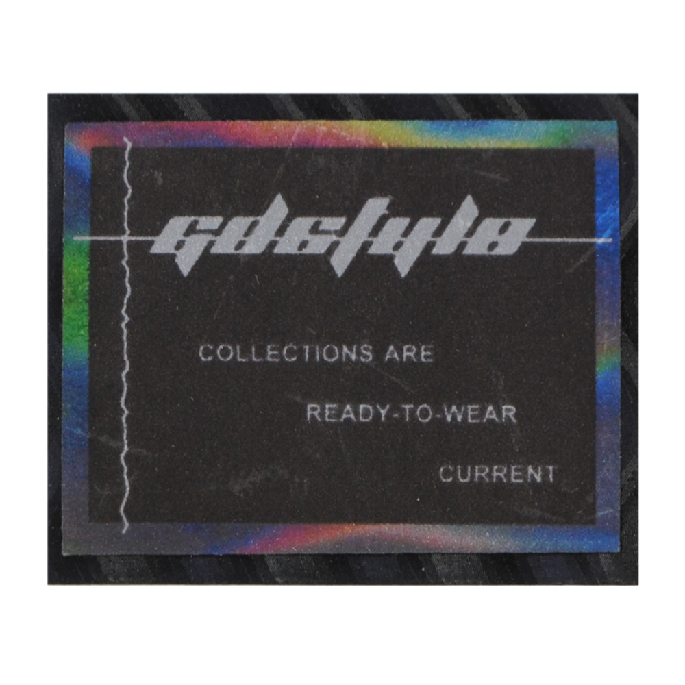 Лейба клеенка Collections are ready-to-wear current, 4,8*4см, черн., радужн., светоотр., шт. Лейба Клеенка