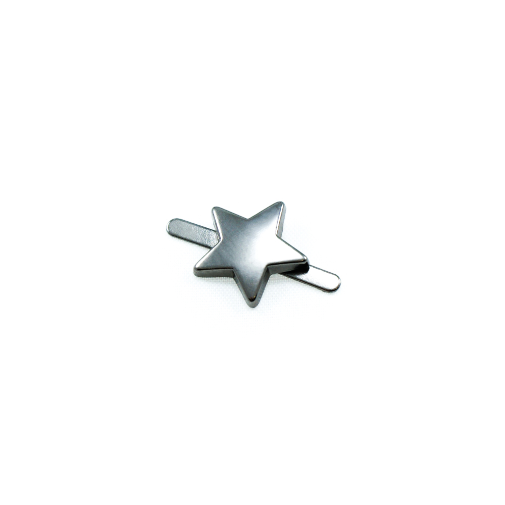 Краб металлический Звезда 1,4*1,4см black nikel, шт. Крабы Металл Геометрия