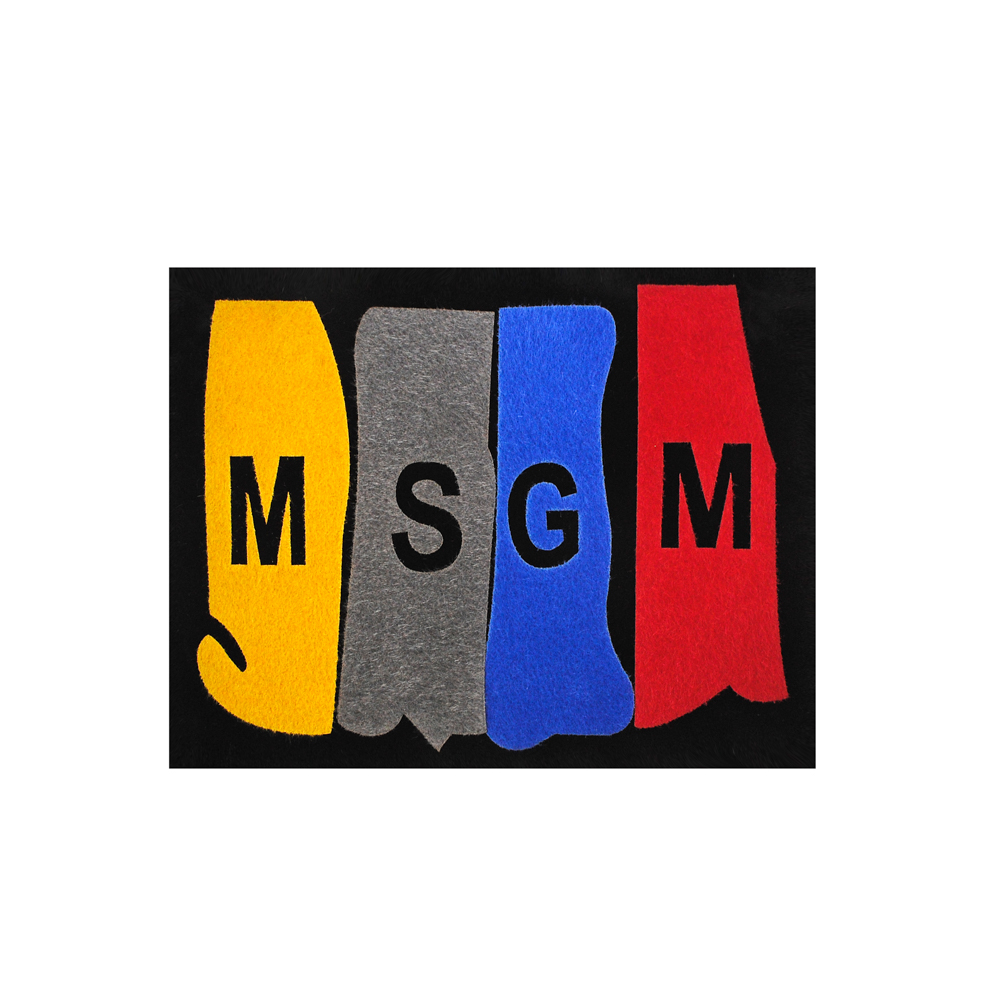 Нашивка махровая MSGM 25,5*19см, черный, желтый, серый, синий, красный, шт. Нашивка Махровая