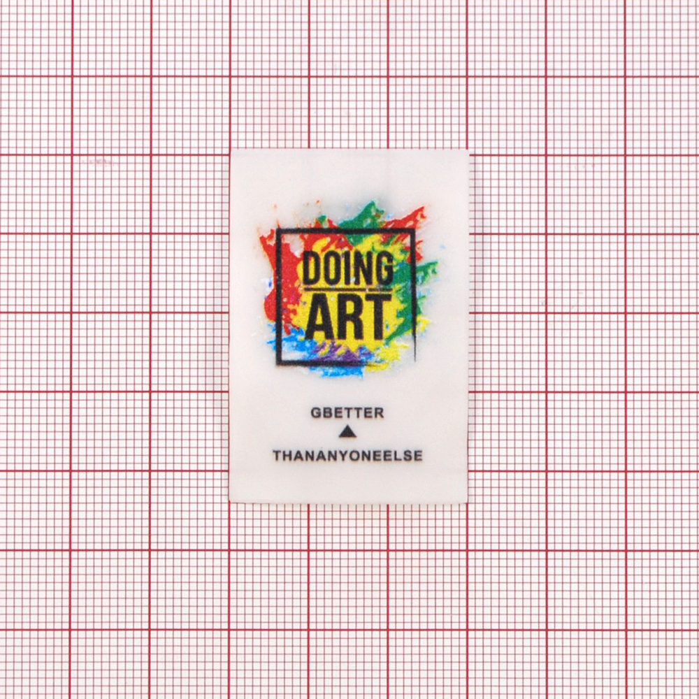 Лейба клеенка Doing Art, 3*4.5см, черный, желтый, красный, зеленый, синий, шт. Лейба Клеенка