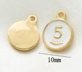 Подвеска металл 5, 1см, золото, белый, шт. Подвески