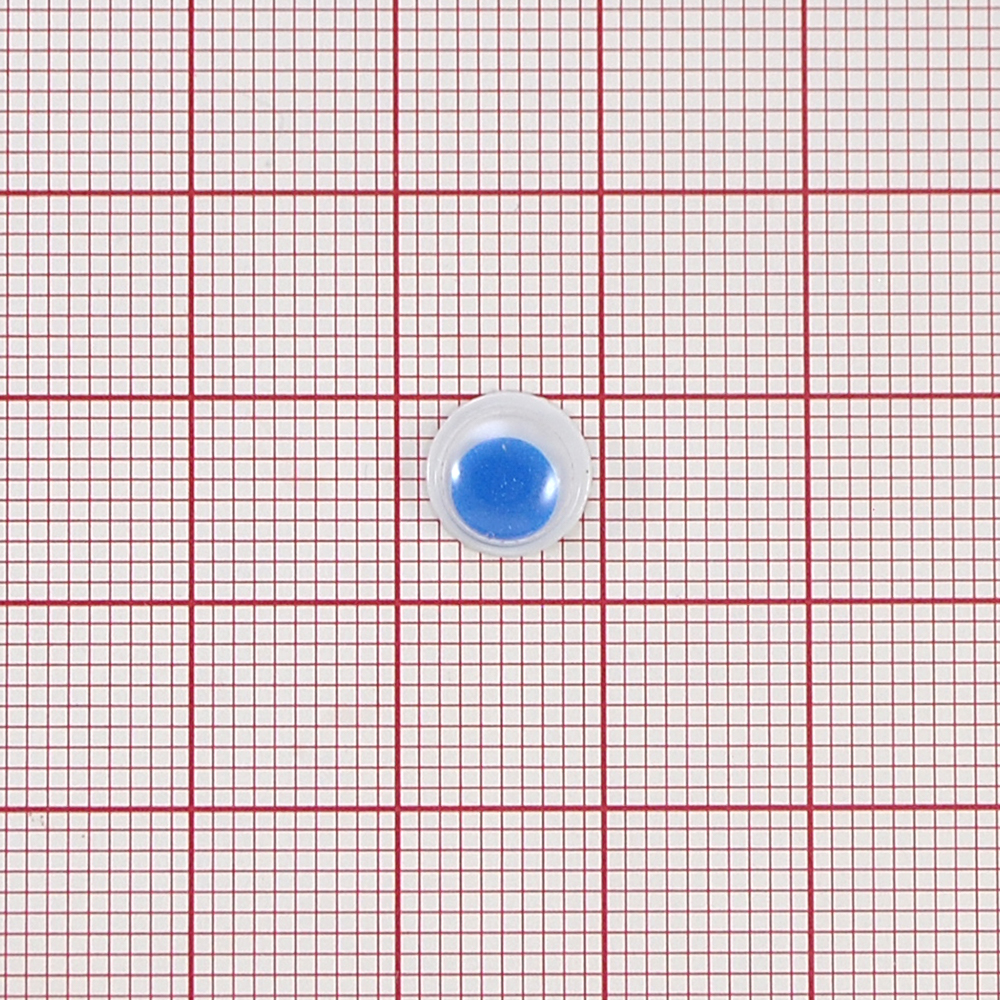 Глаз P-04, 8-12мм в ассортиментемм, белый, подвижный синий зрачок, 1тыс.шт. Глазики P