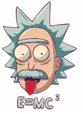 Термоаппликация Эйнштейн E=MC*2, 7*4,9см,  бежевый, красный, бледно голубой, шт. Термопереводки Детские