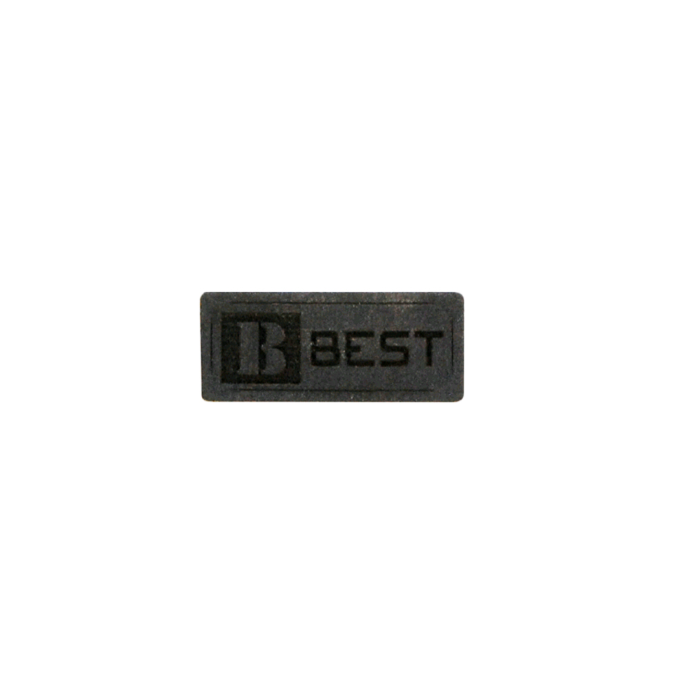 Лейба нубук BEST 1,3*3см, черная, лого лазером, шт. Лейба