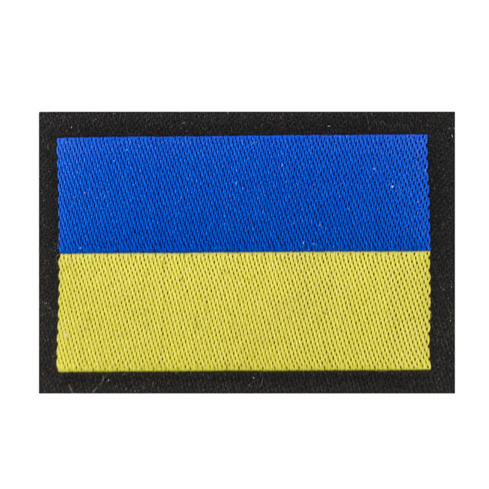 Нашивка тканевая УКРАИНА флаг, 4,7х3,3см, желто-голубой /флизелин, atkisatin/ шт. Нашивка Вышивка, Ткань