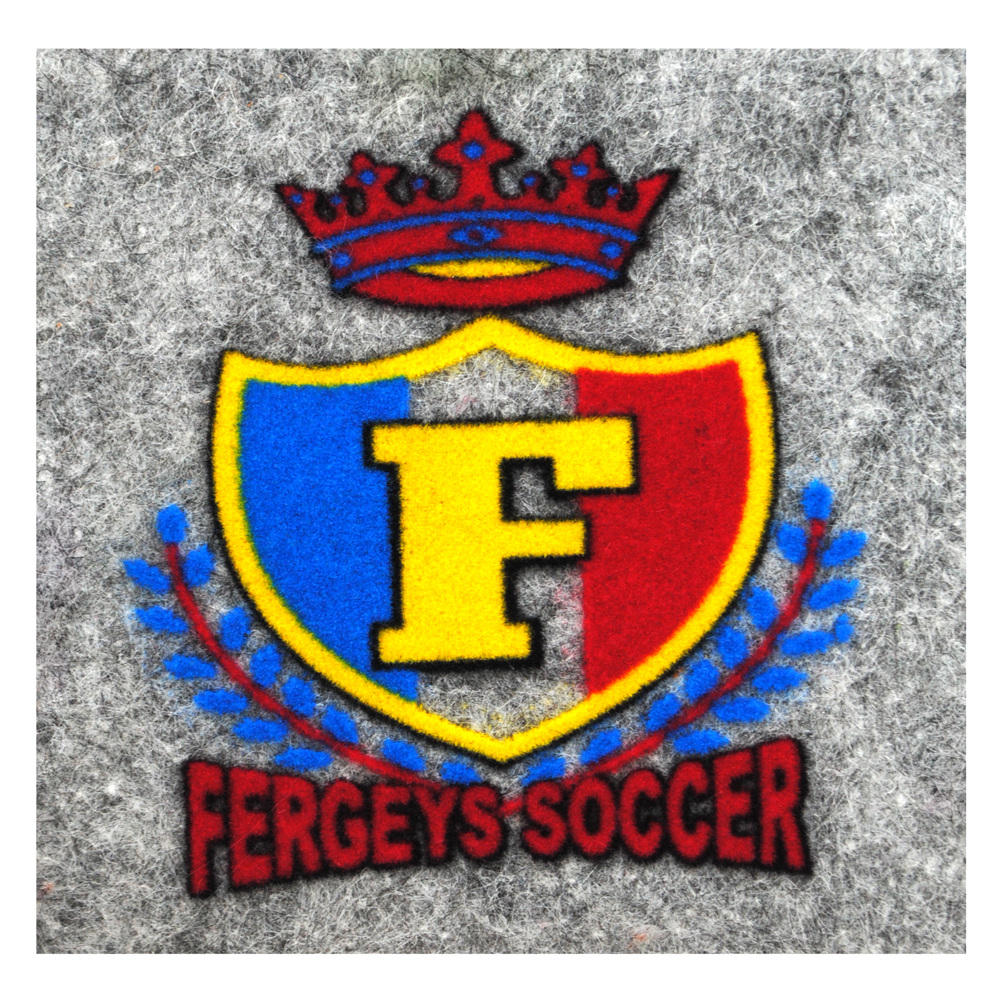 Термоаппликация флок Fargeys soccer F, 75*70мм, синий, желтый, красный, корона, шт. Термоаппликации Флок, Войлок