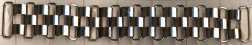 Перетяжка Ремень-цепь 3 ряда 240*33мм GOLD. Перетяжка металл