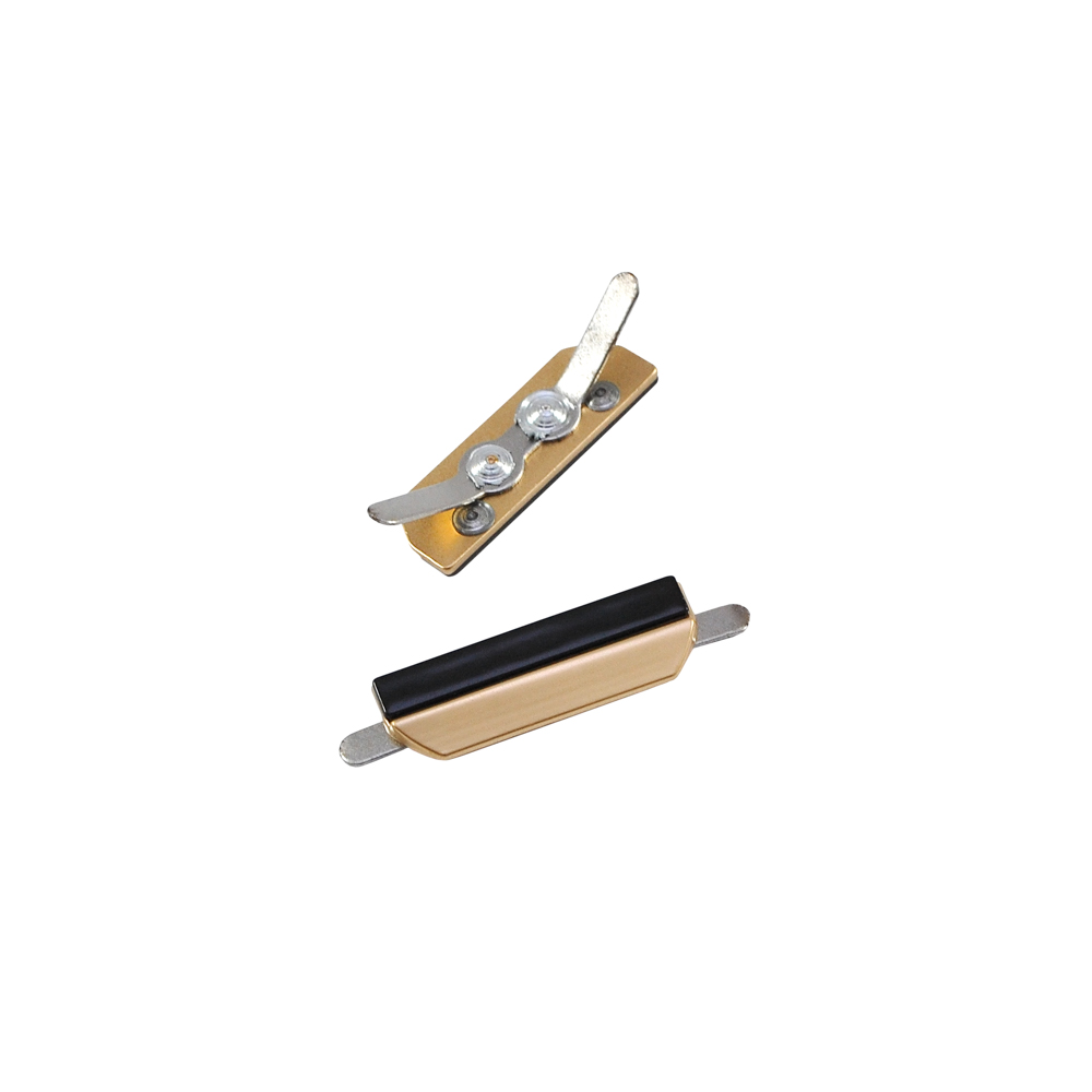 Краб металлический 21986 2 полосы 23*7мм, GOLD, черный . Крабы Металл Геометрия