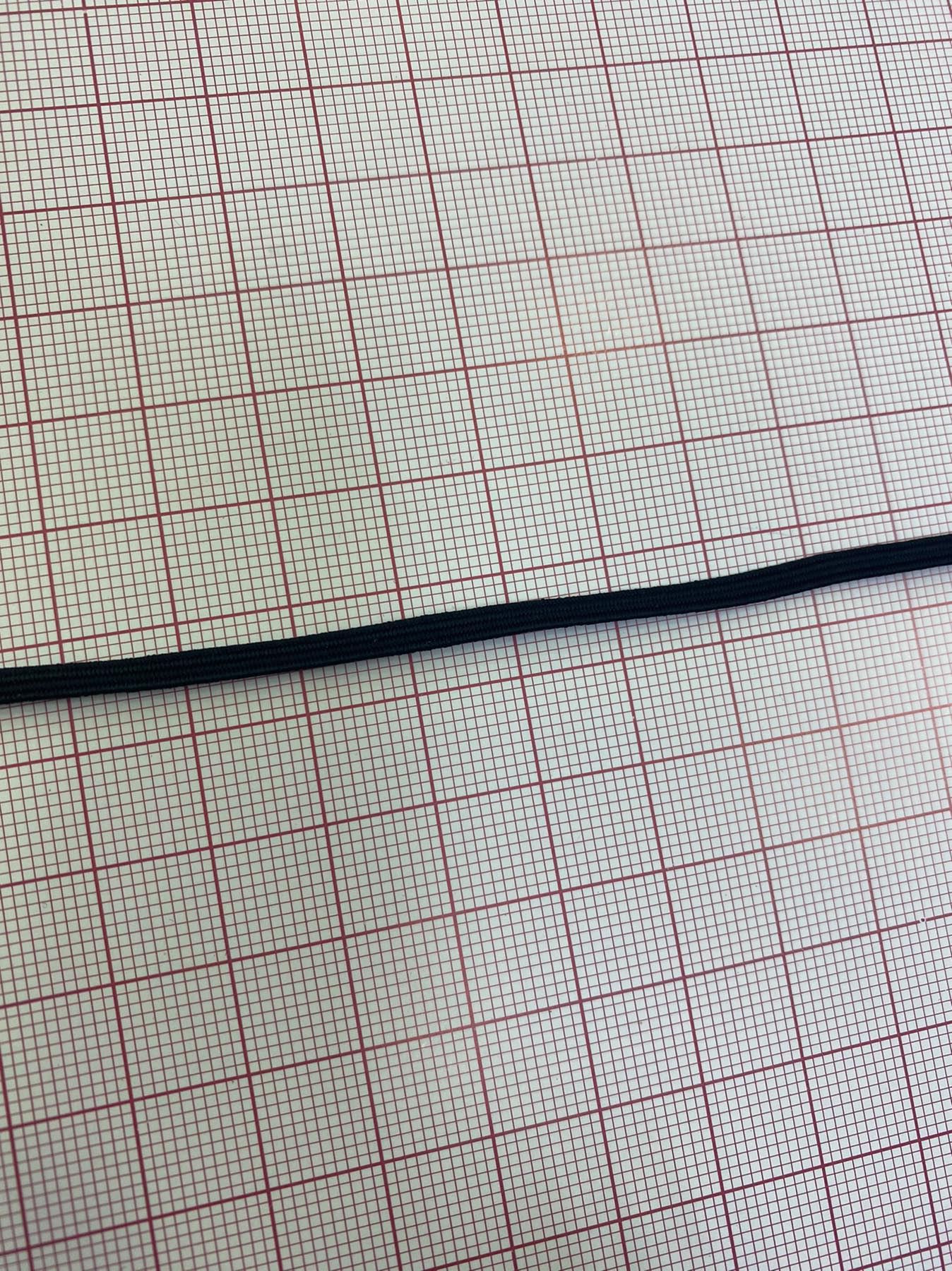 Резинка бельевая 3мм С, черный, 130м. Резинка